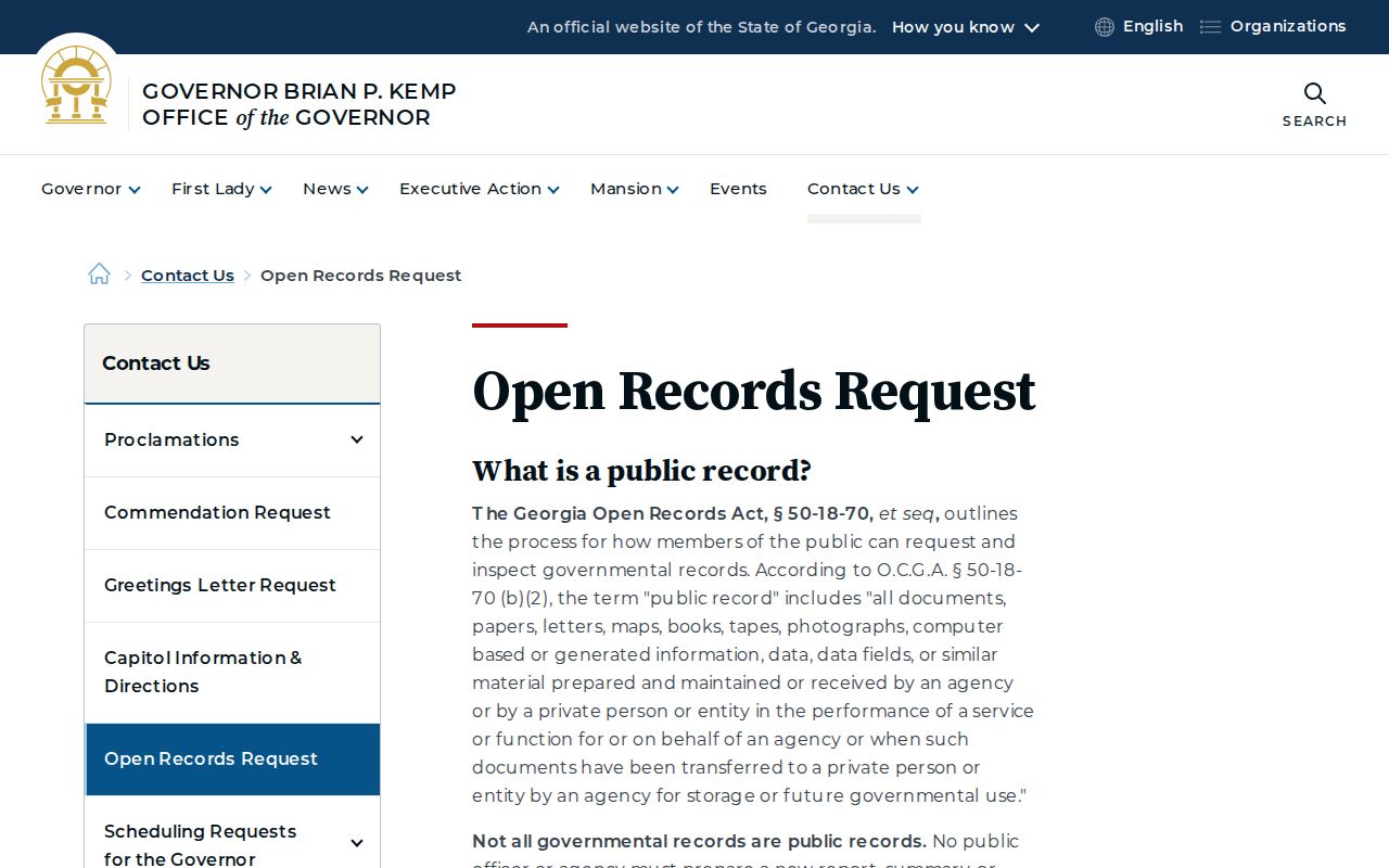 Macon County court records Georgia Open Records request guidance