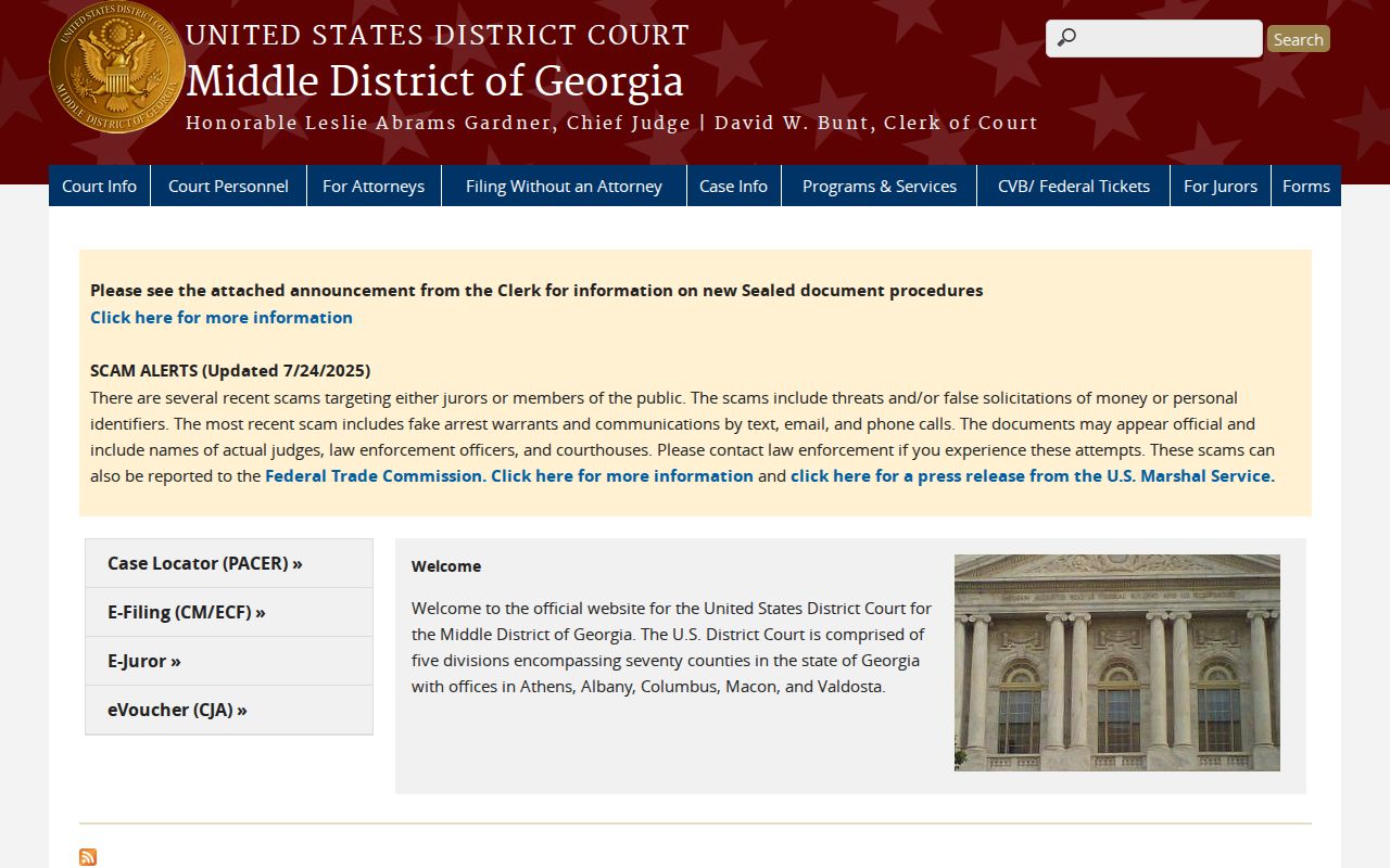 Macon County court records comparison with federal Middle District