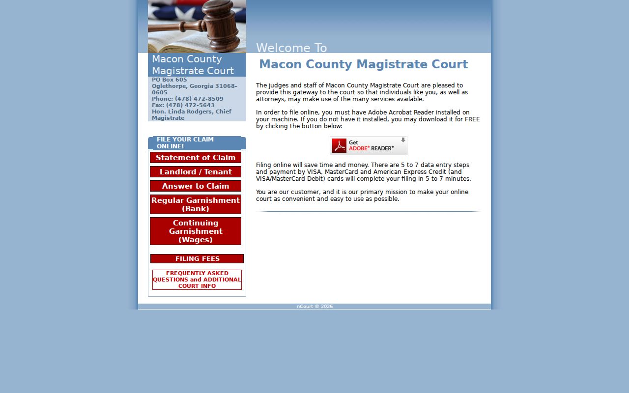 Macon County traffic court records compared with Magistrate filing options