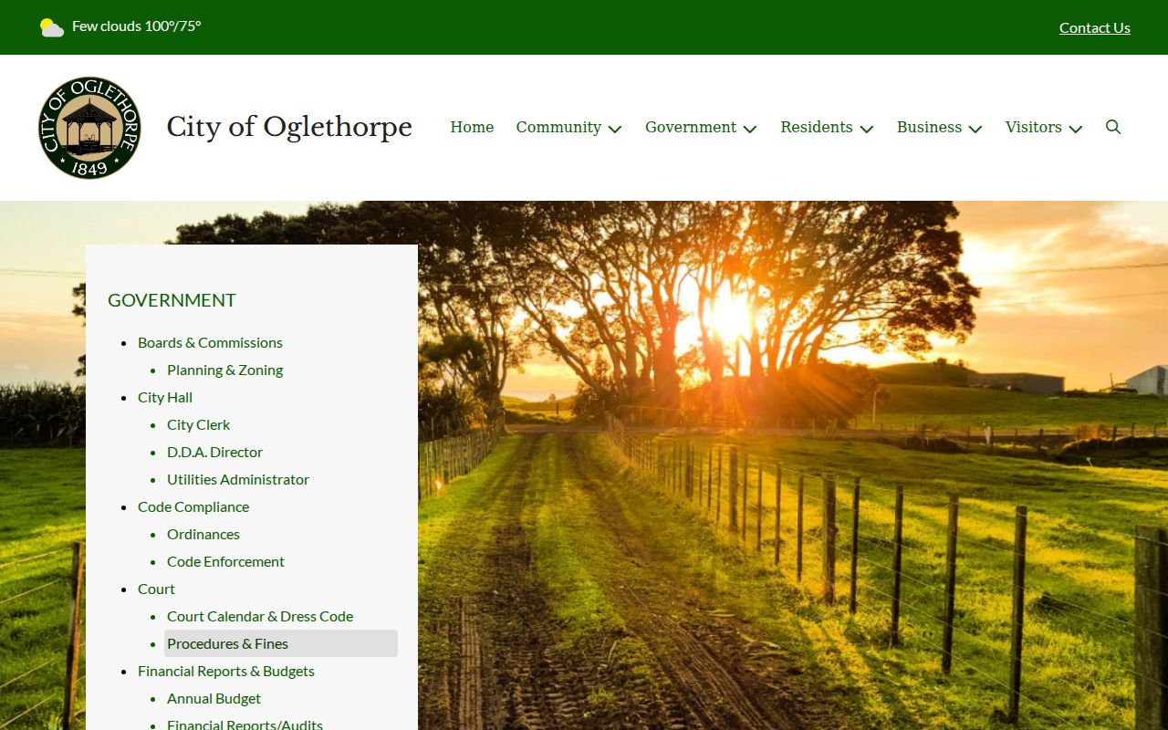 Oglethorpe court records and official courtroom procedures